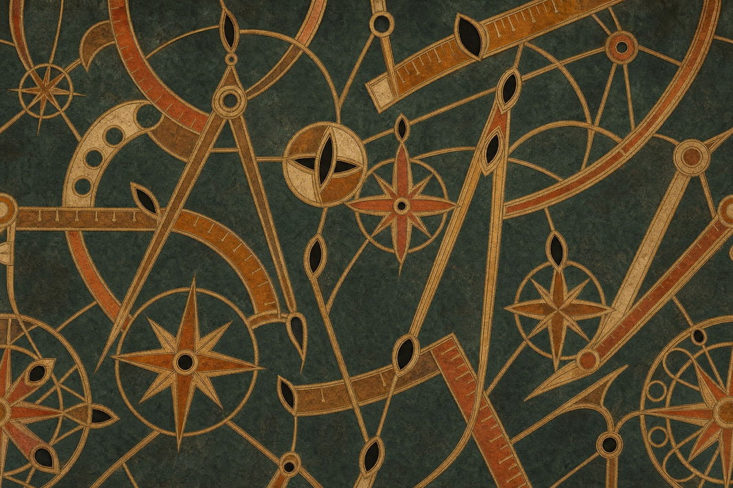 Compass Rose Wallpaper Nautical Navigation Removable Astrolabe Wall Decor pattern artwork