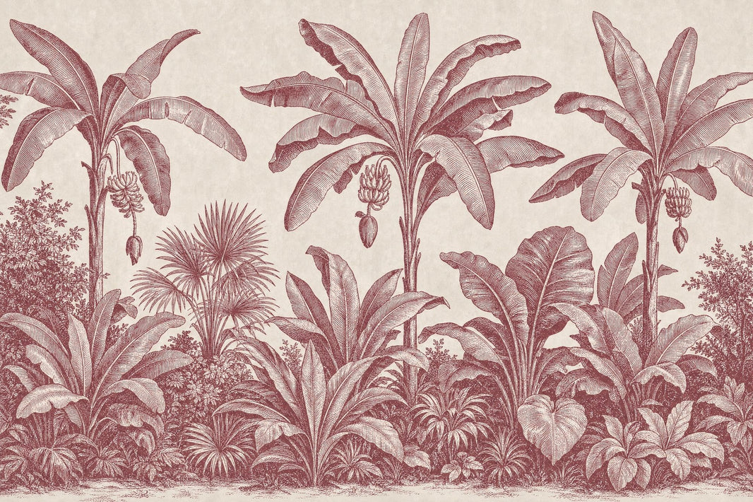 Vintage Tropical Wallpaper Tropical Removable Wall Decor pattern artwork