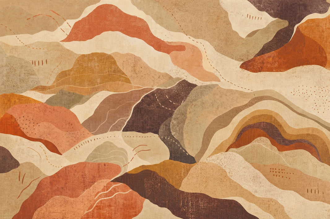 Topographic Map Wallpaper Contour Lines Removable Earthy Wall Decor pattern artwork