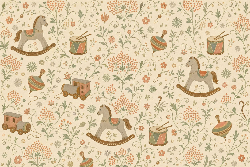 Paper Texture Wallpaper Vintage Toy Removable Wall Decor pattern artwork