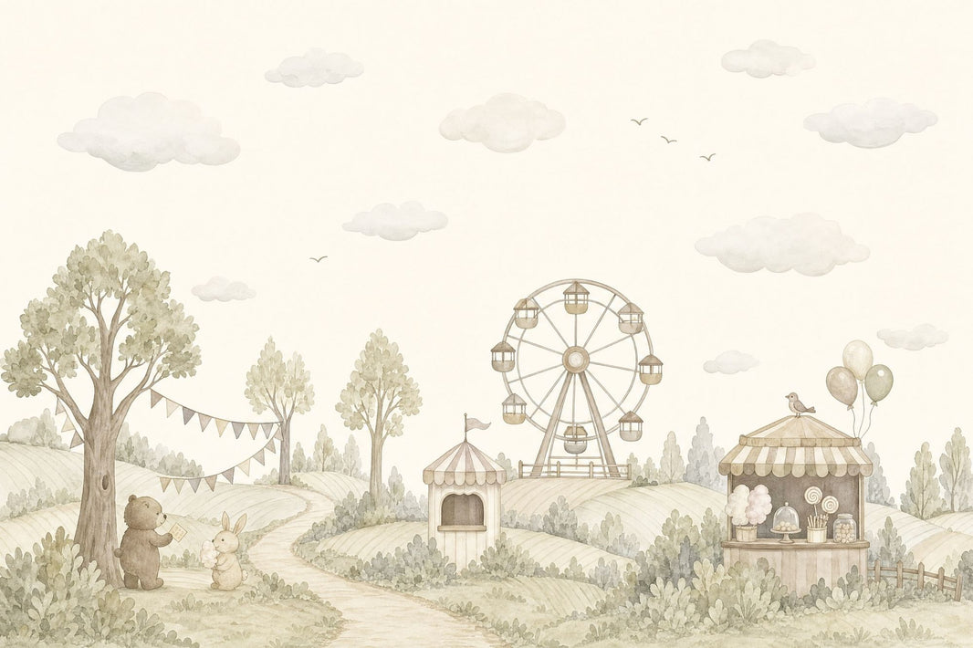 Carnival Wallpaper Watercolor Removable Storybook Wall Decor pattern artwork