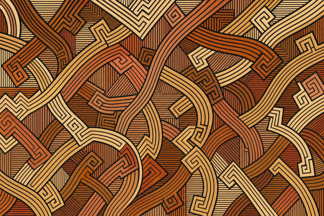 Geometric Wallpaper Abstract Greek Key Removable Wall Decor pattern artwork