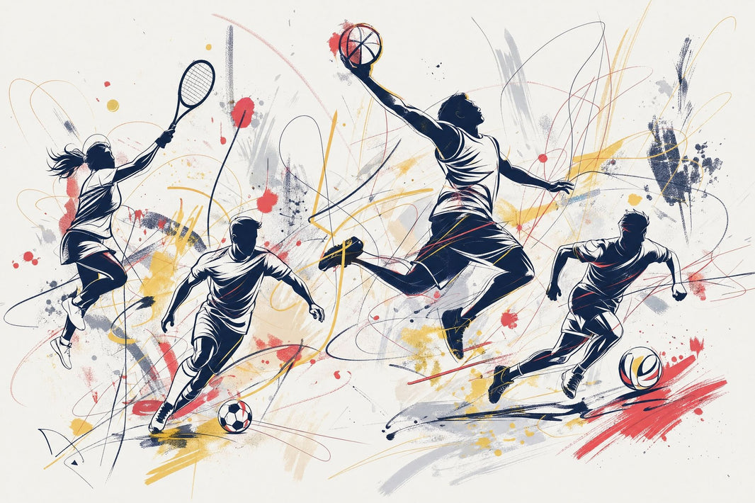 Sports Wallpaper Athletes Modern Wall Mural pattern artwork