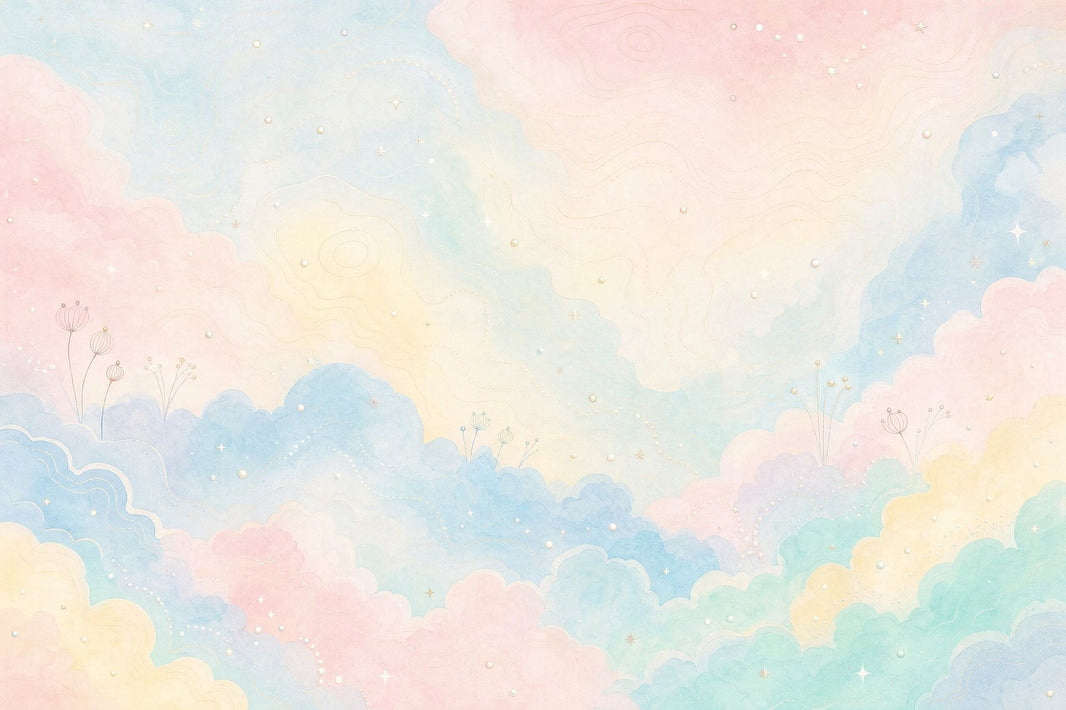 Topographic Map Wallpaper Contour Lines Pastel Sky Removable Wall Decor pattern artwork