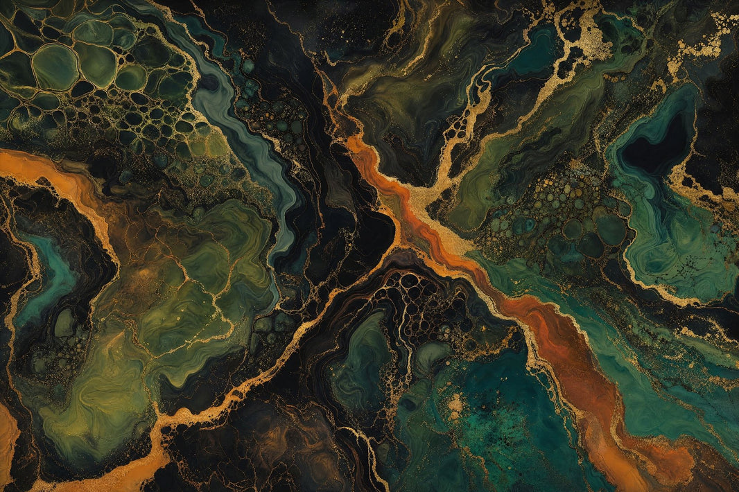 Dark Abstract Wallpaper Marble Effect Removable Fluid Art Wall Decor pattern artwork