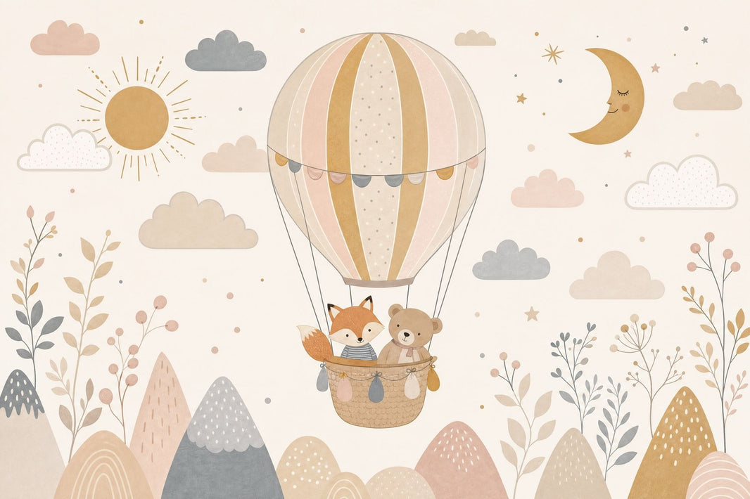 Hot Air Balloon Wallpaper Air Balloon Balloon Removable Wall Decor pattern artwork
