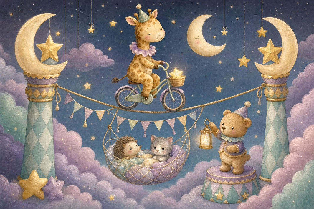 Stars And Moon Wallpaper Whimsical Nursery Circus Carnival Removable Wall Decor pattern artwork