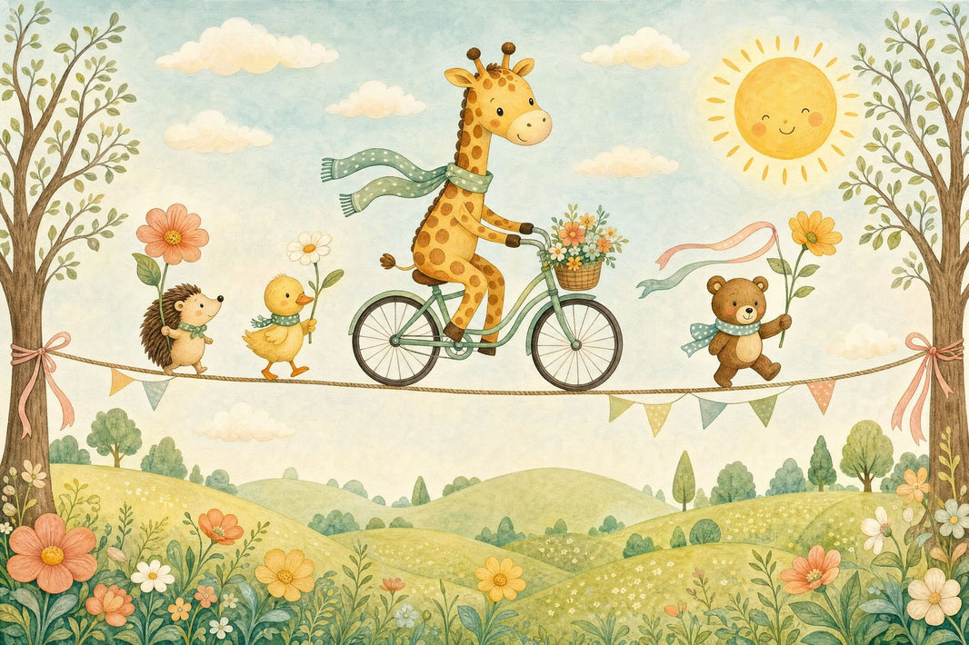 Whimsical Wallpaper Nursery Removable Watercolor Wall Decor pattern artwork
