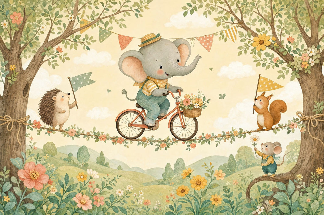 Woodland Animals Wallpaper Whimsical Removable Watercolor Wall Decor pattern artwork