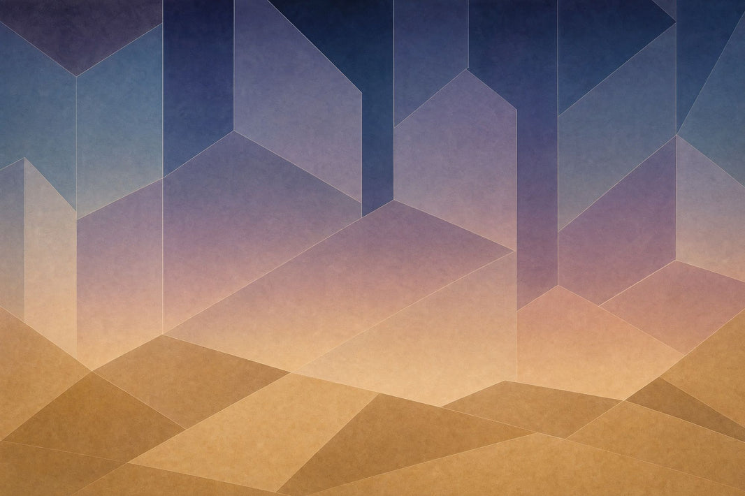 Abstract Geometric Wallpaper Faceted Polygons Removable Ombre Gradient Wall Decor pattern artwork