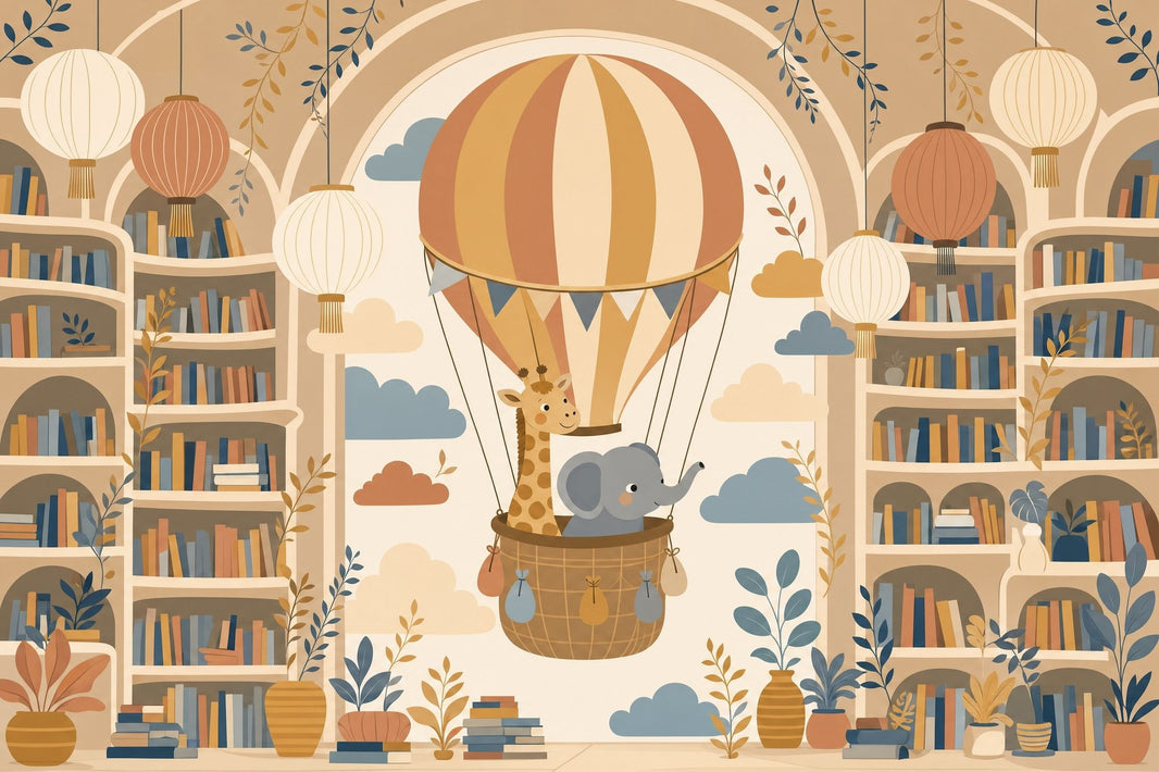 Hot Air Balloon Wallpaper Balloon Removable Nursery Wall Decor pattern artwork