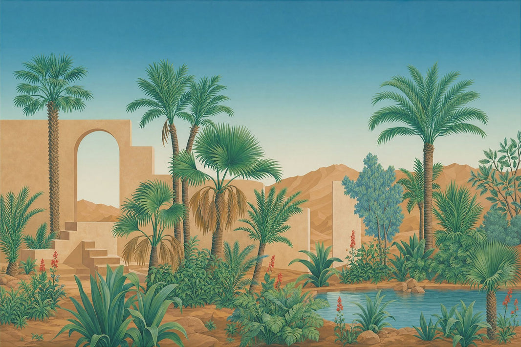 Walls Wallpaper Desert Palm Trees Wall Mural pattern artwork