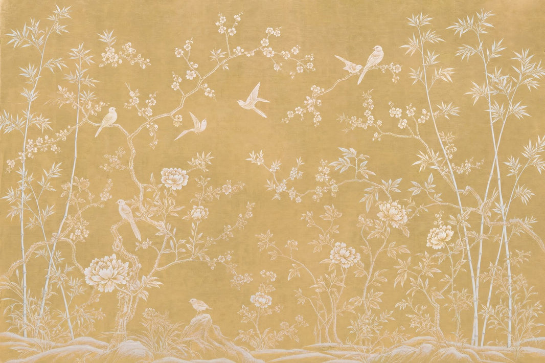 East Asian Wallpaper Bamboo Removable Vintage Mural Wall Decor pattern artwork