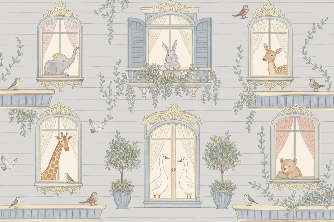 Storybook Wallpaper Whimsical Nursery Removable Wall Decor pattern artwork
