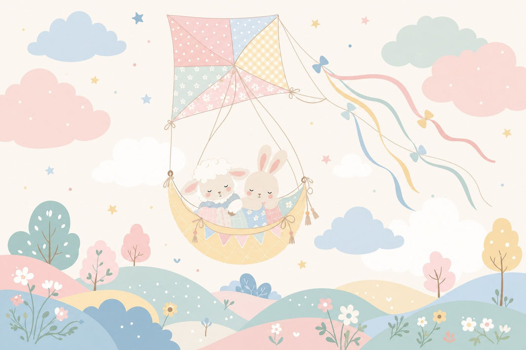 White Background Wallpaper Nursery Kids Wall Mural pattern artwork