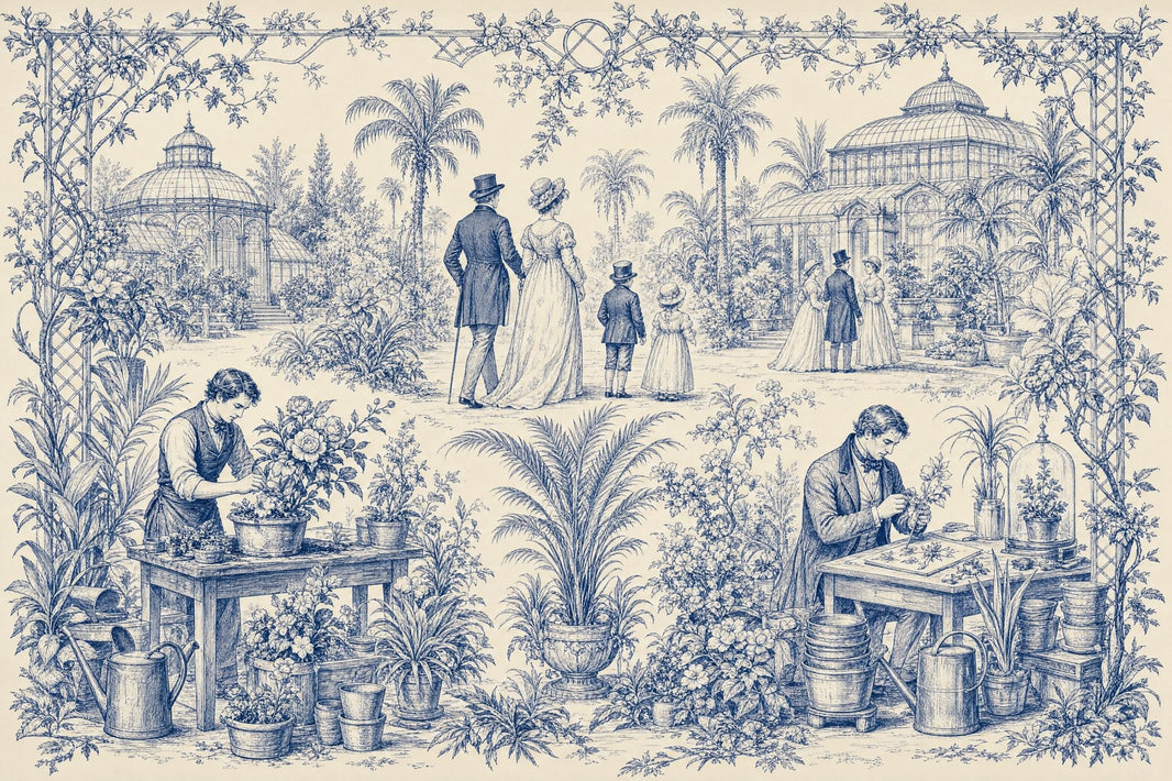 Toile Wallpaper Victorian Garden Botanical Conservatory Wall Mural pattern artwork