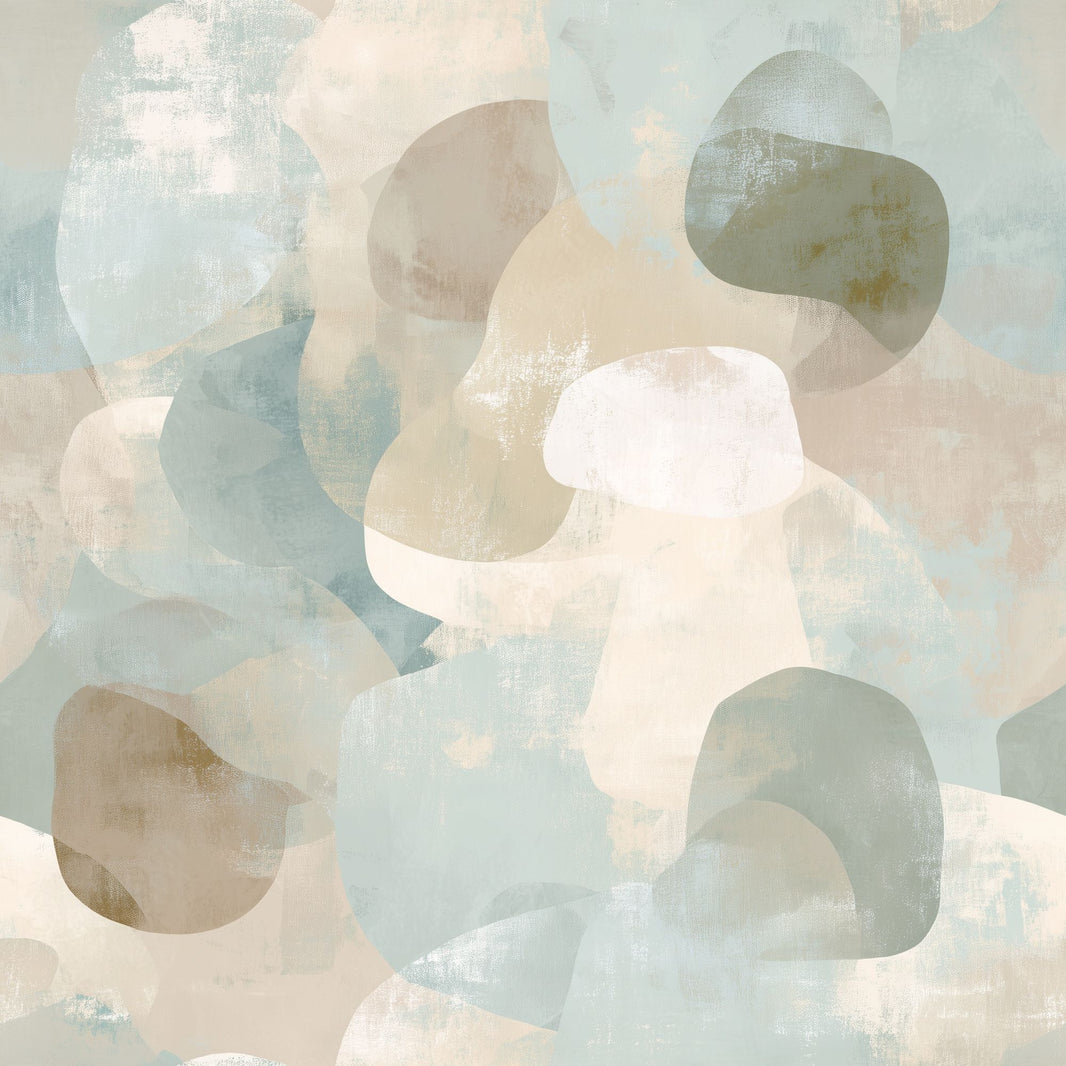 Organic Shapes Wallpaper Soft Neutral Palette Scandinavian Decorative Mural pattern artwork