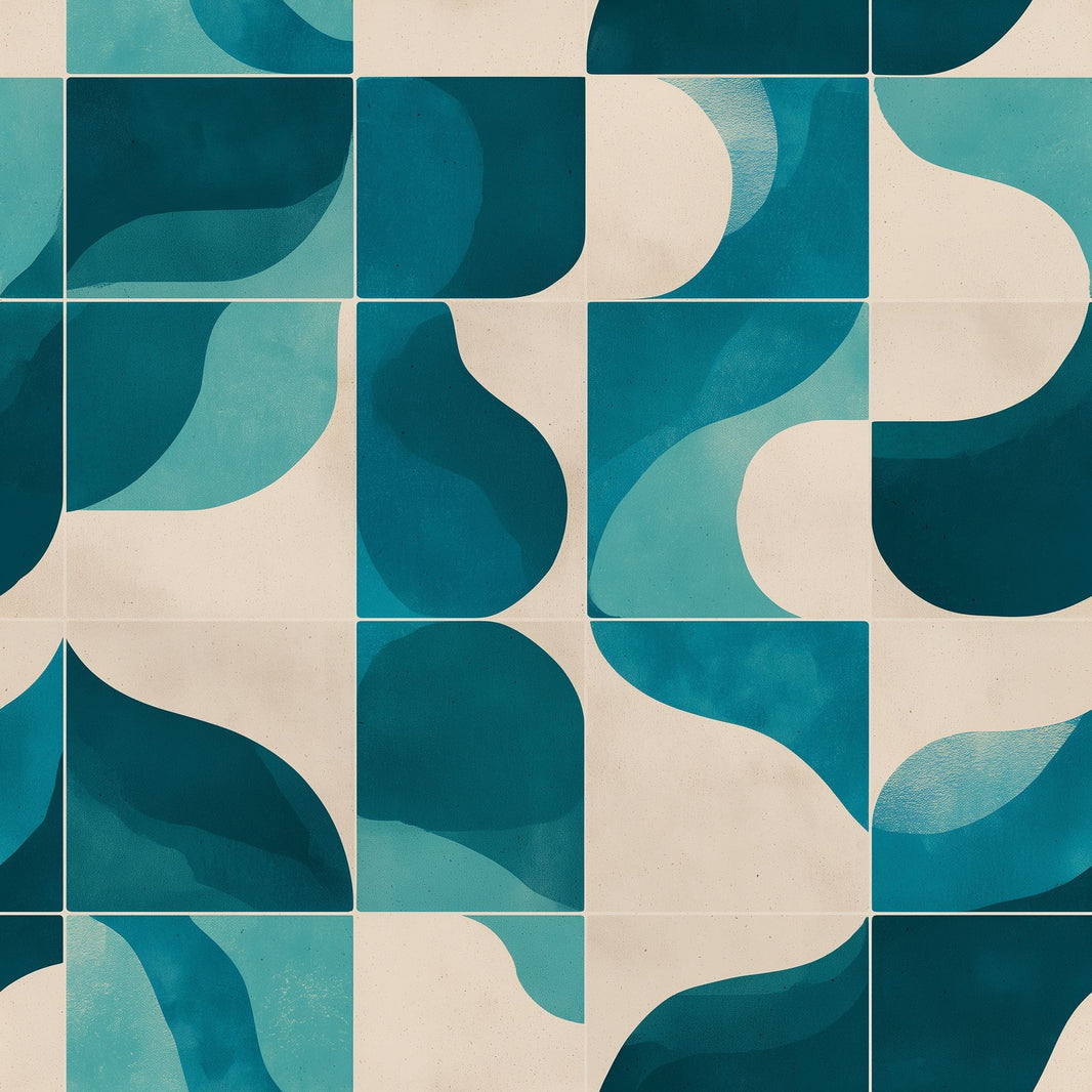 Mid Century Modern Wallpaper Retro Geometric Removable Wall Decor pattern artwork