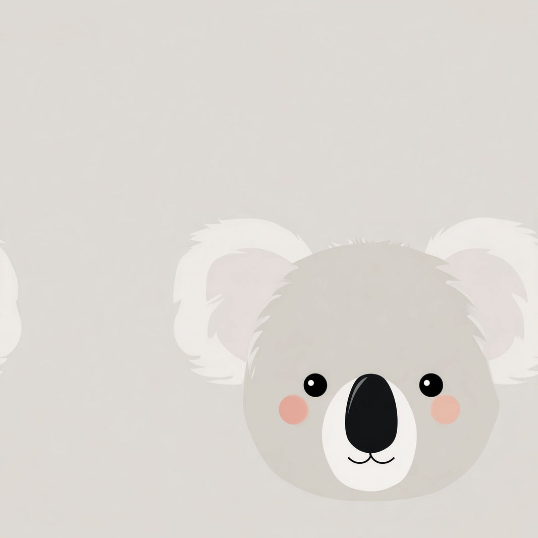 Cute Koala Wallpaper Cartoon Animal Minimalist Decorative Mural pattern artwork