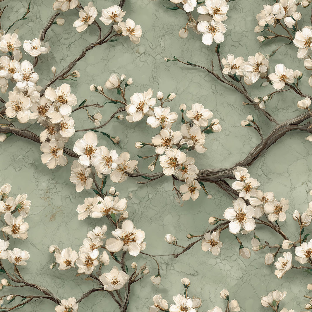 Background White Wallpaper Muted Green Removable Wall Double Roll pattern artwork