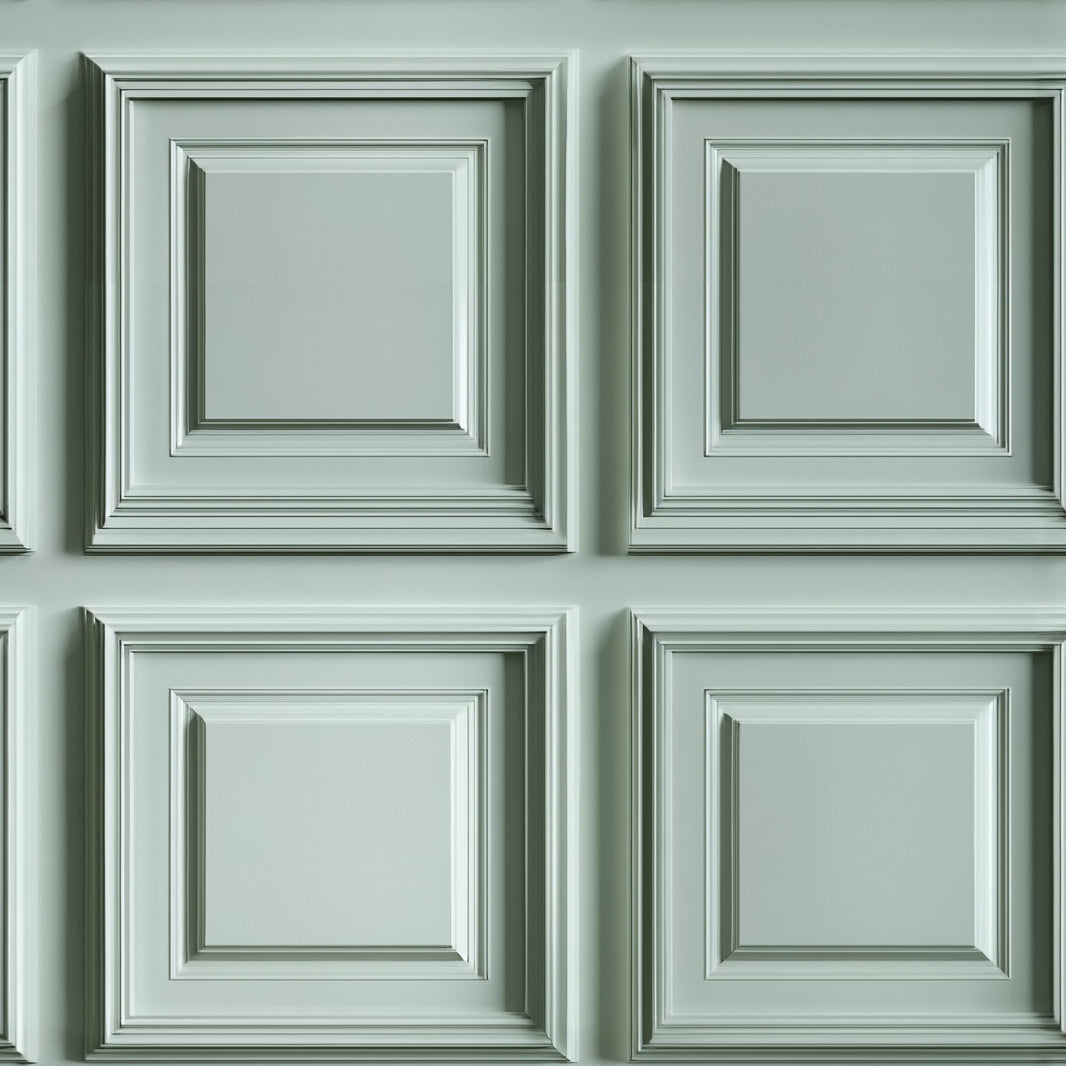 3D Wall Panel Wallpaper Raised Molding Coffered Squares Decorative Mural pattern artwork