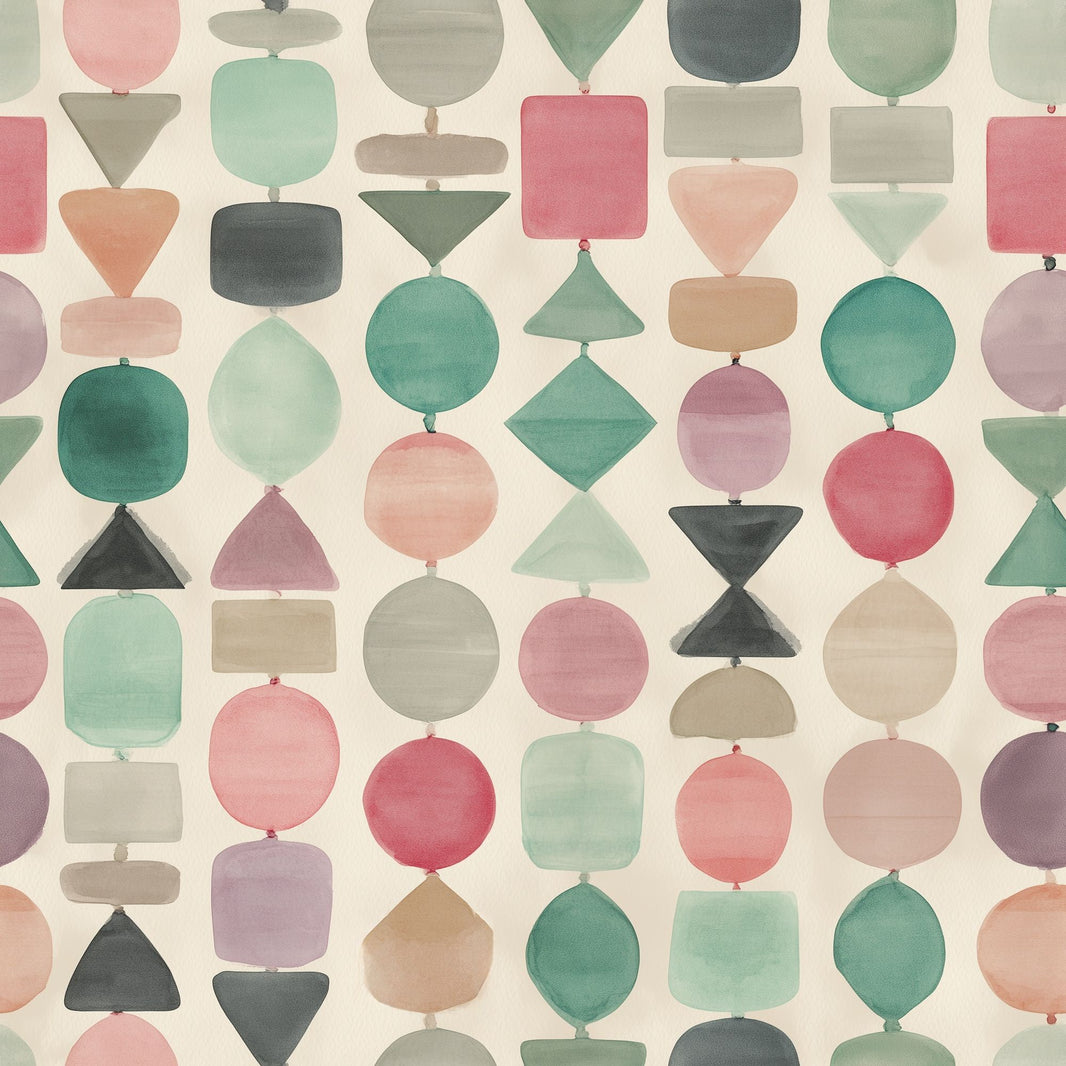 Mid Century Modern Wallpaper Totem Removable Mid Century Modern Wall Double Roll pattern artwork