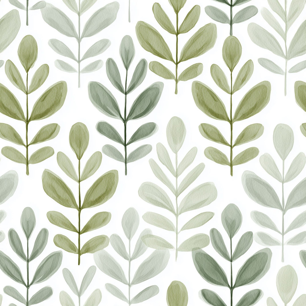 White Background Wallpaper Minimalist Botanical Removable Wall Decor pattern artwork