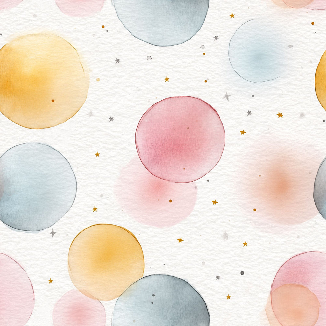 Abstract Watercolor Wallpaper Pastel Circles Nursery Decor Removable Wall Decor pattern artwork
