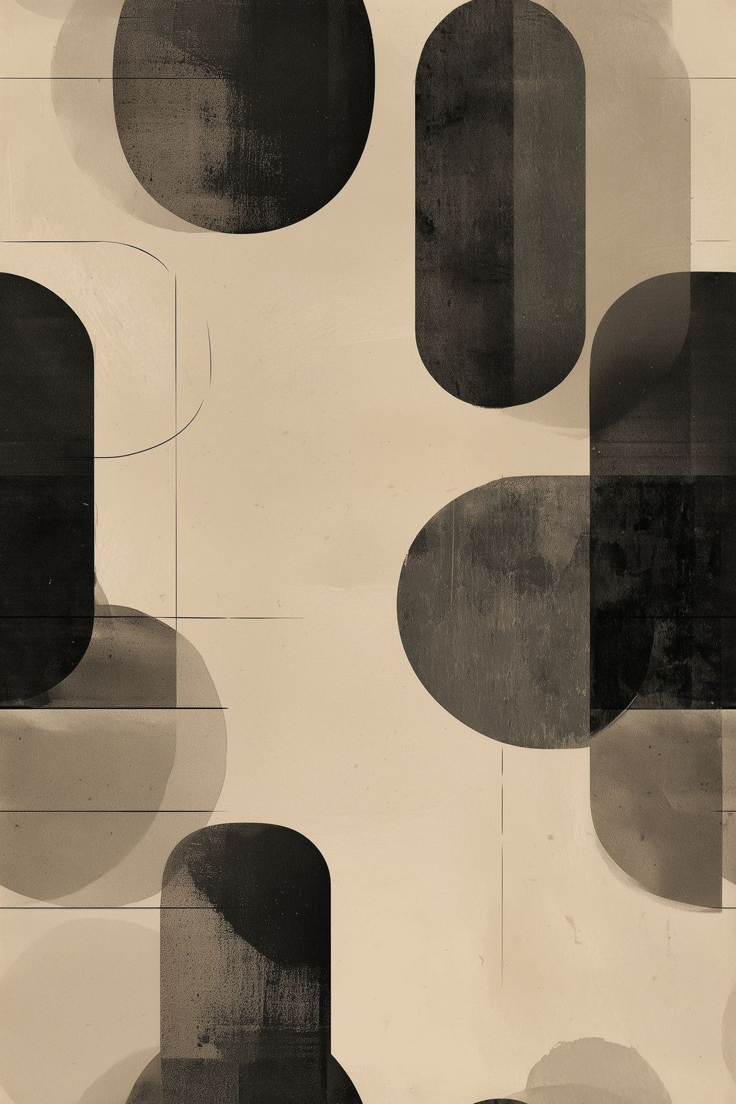 Mid Century Modern Wallpaper Geometric Removable Minimalist Wall Double Roll pattern artwork