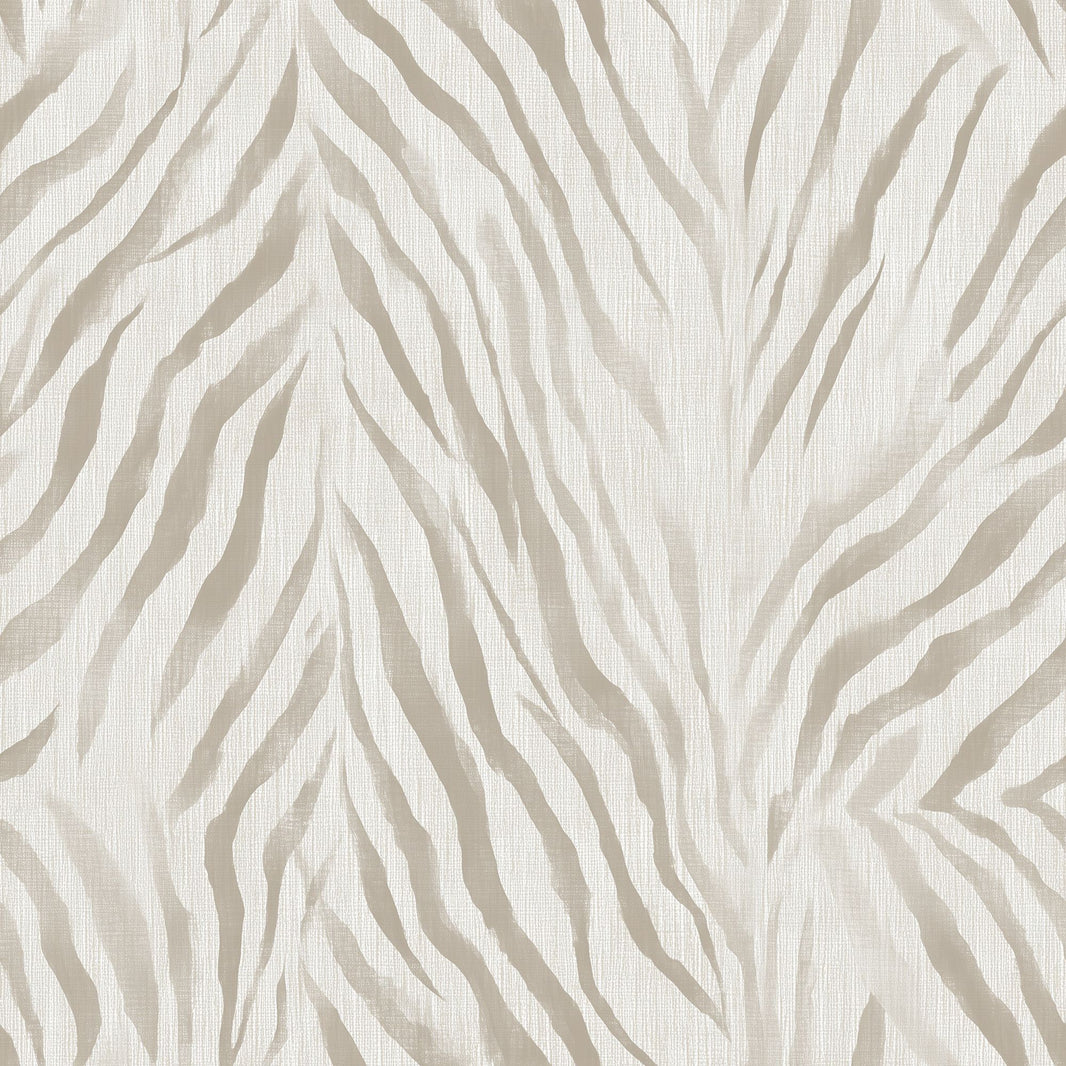 Zebra Print Wallpaper Animal Stripe Taupe And Ivory Removable Wall Decor pattern artwork