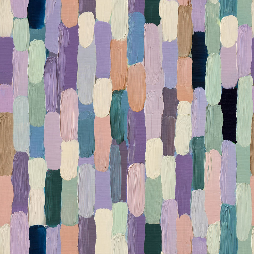 Abstract Wallpaper Painterly Brushstrokes Vertical Rounded Blocks Decorative Mural pattern artwork