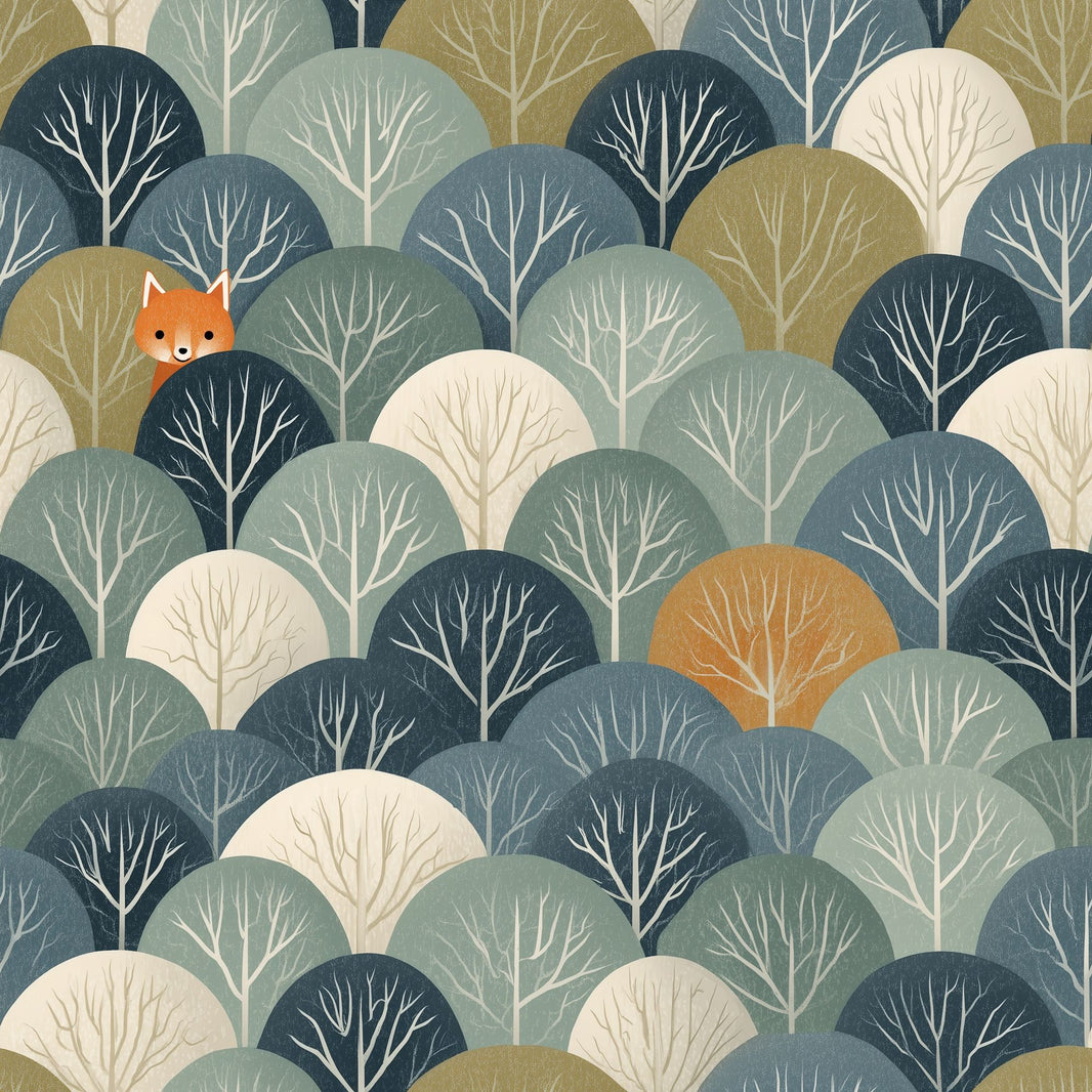 Tree Silhouette Wallpaper Forest Woodland Removable Wall Decor pattern artwork