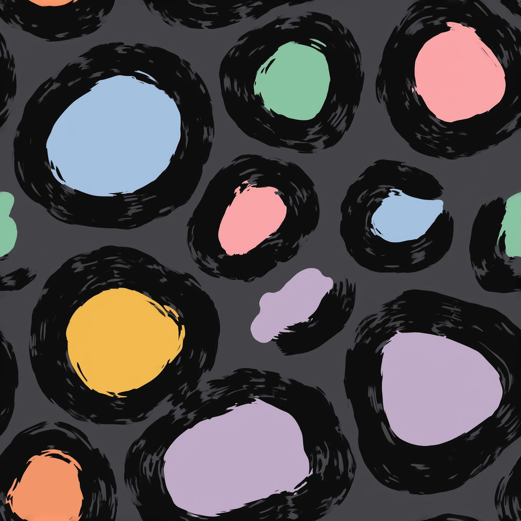 Dark Abstract Wallpaper Bold Spots Modern Graphic Decorative Mural pattern artwork