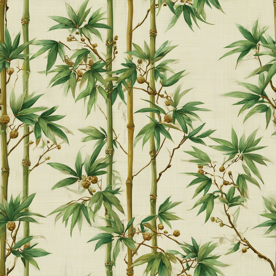 Bamboo Wallpaper Botanical Asian Inspired Removable Wall Decor pattern artwork