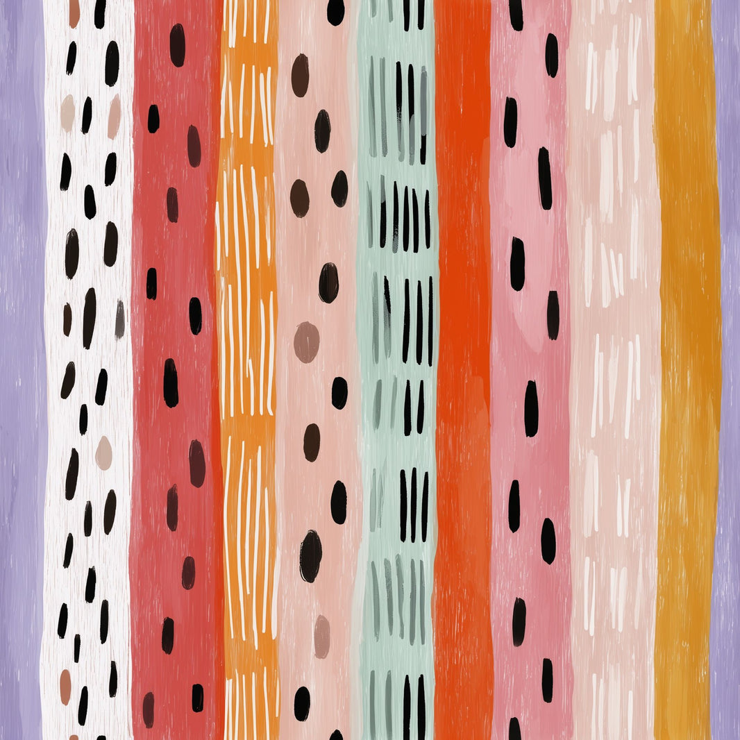Vertical Stripes Wallpaper Painterly Brushstrokes Color Block Removable Wall Decor pattern artwork