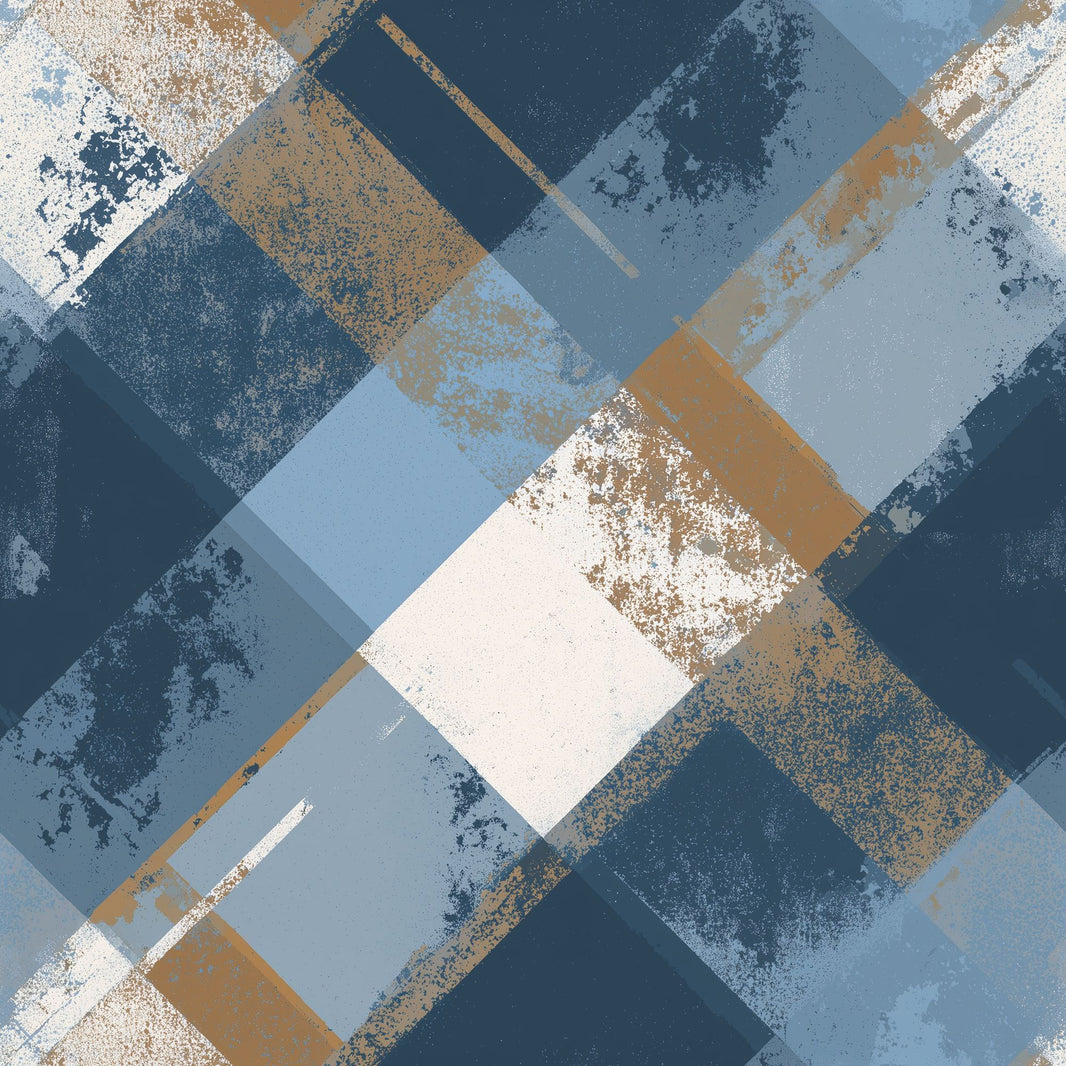 Abstract Geometric Wallpaper Overlapping Squares Distressed Texture Decorative Mural pattern artwork