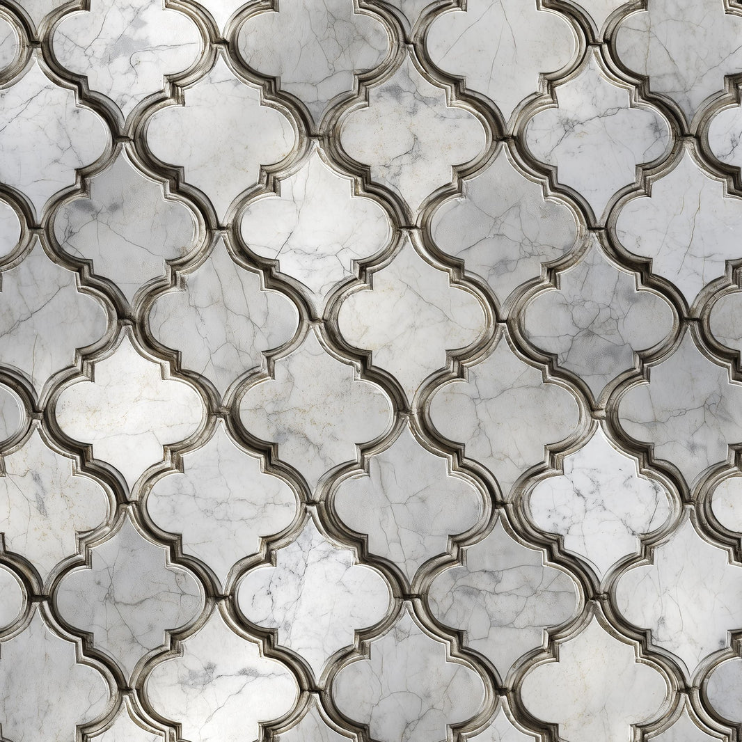 Moroccan Trellis Wallpaper Quatrefoil Marble Texture Removable Wall Decor pattern artwork