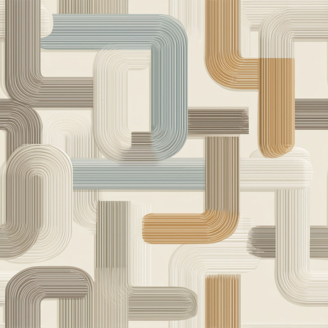 Mid-Century Modern Wallpaper Retro Removable Modern Wall Double Roll pattern artwork