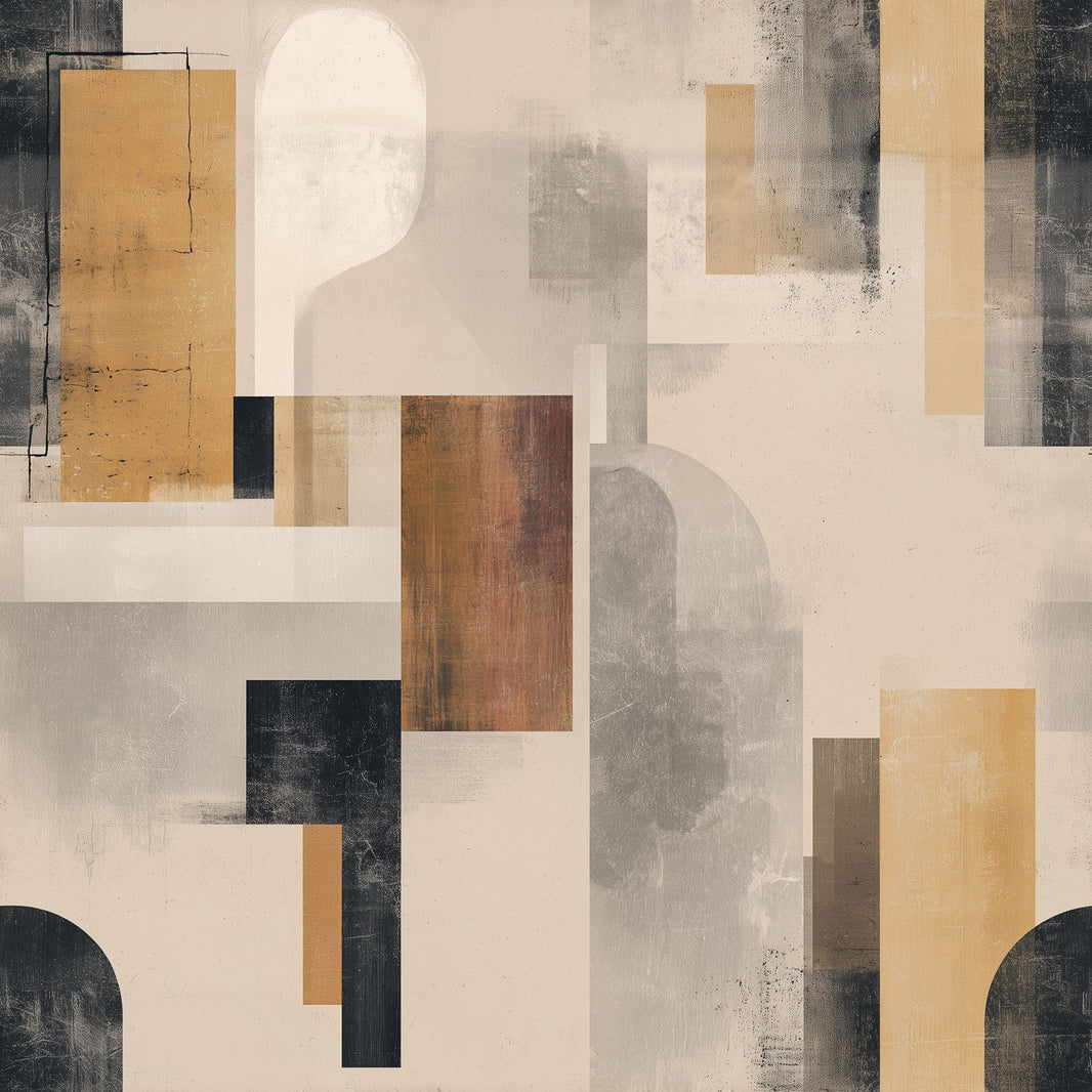 Abstract Geometric Wallpaper Modern Collage Textured Plaster Decorative Mural pattern artwork