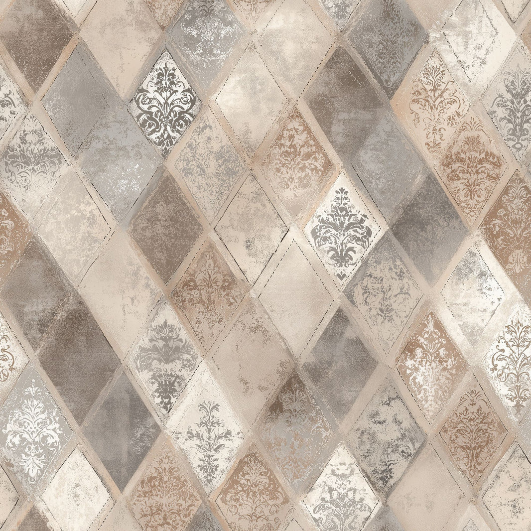 Geometric Diamonds Wallpaper Harlequin Removable Distressed Texture Wall Double Roll pattern artwork