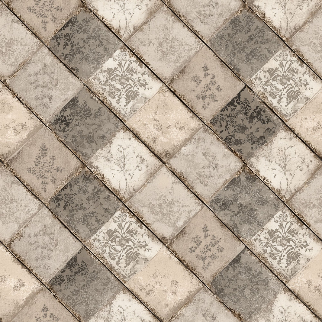 Geometric Diamond Wallpaper Tile Pattern Distressed Texture Removable Wall Decor pattern artwork