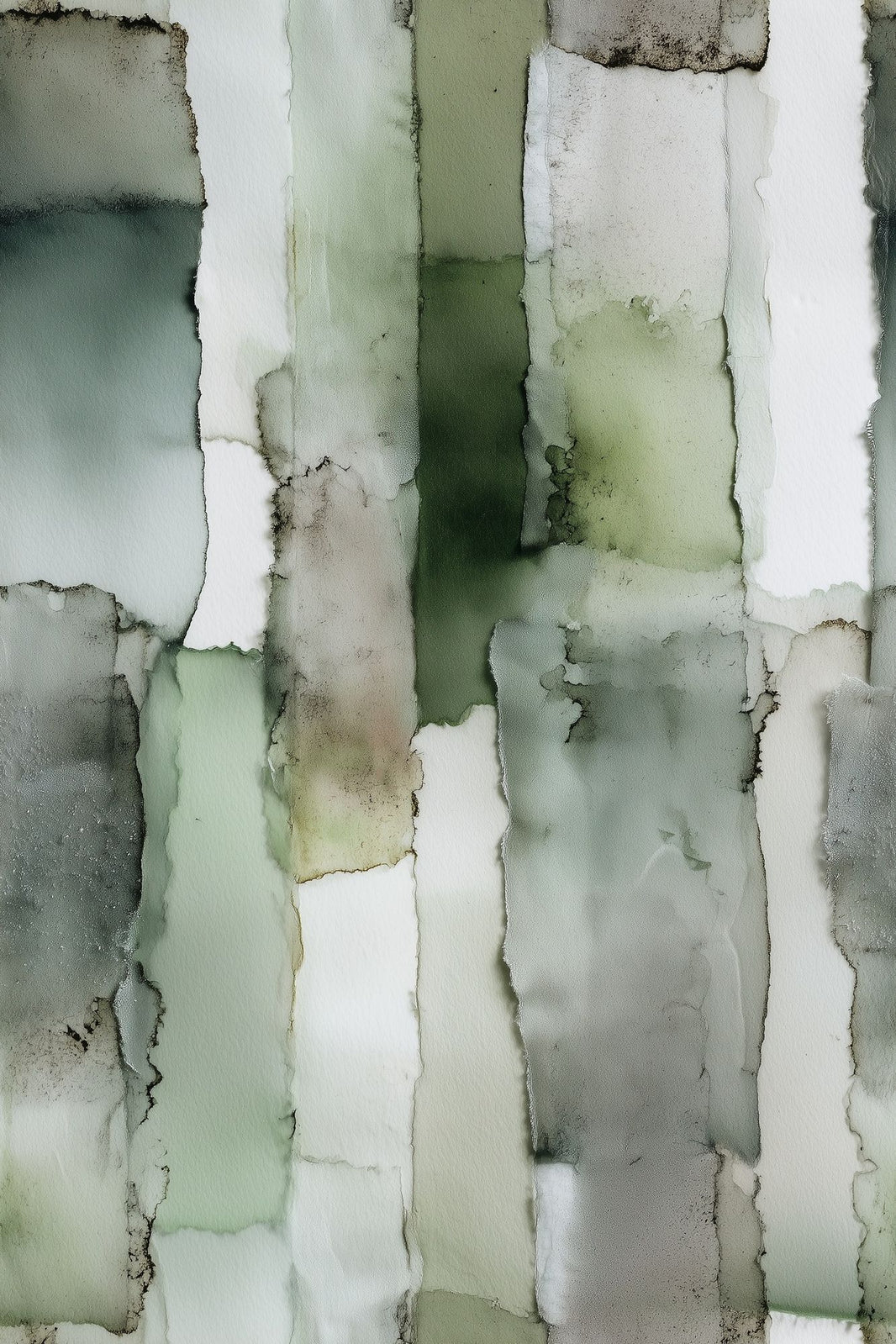 Abstract Watercolor Wallpaper Sage Green Removable Layered Rectangles Wall Double Roll pattern artwork