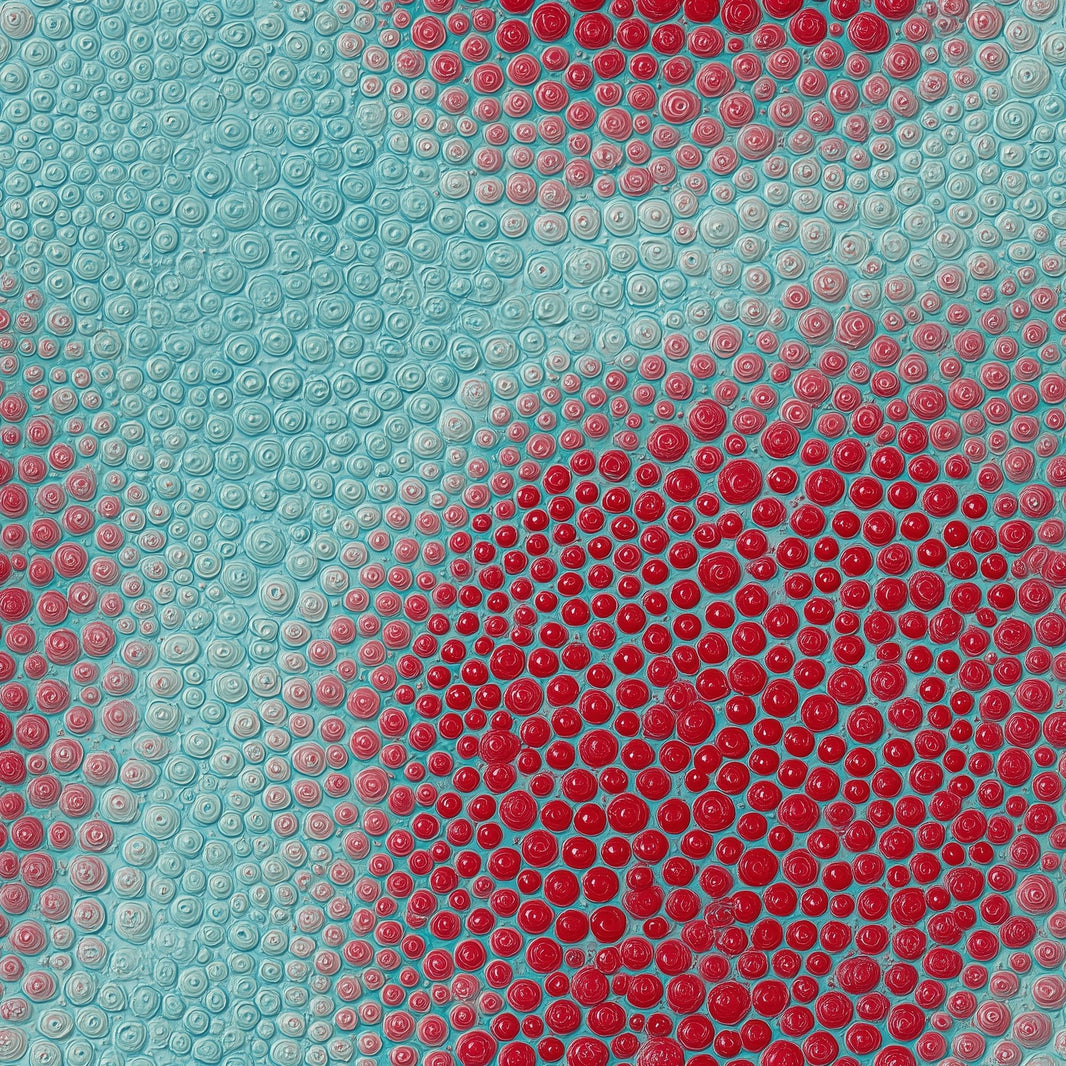 Abstract Wallpaper Teal Red Removable Wall Decor pattern artwork