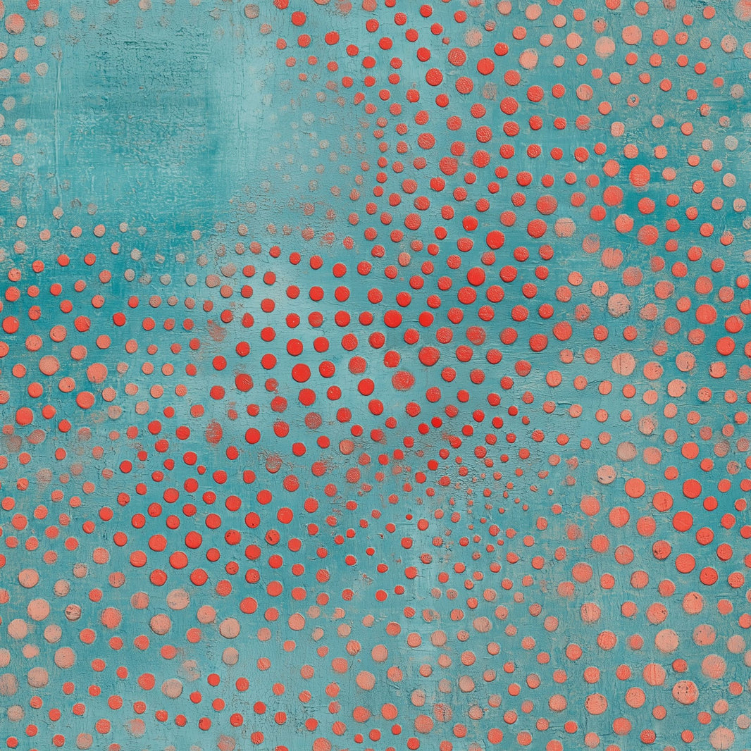 Abstract Wallpaper Polka Dots Removable Teal Background Wall Double Roll pattern artwork