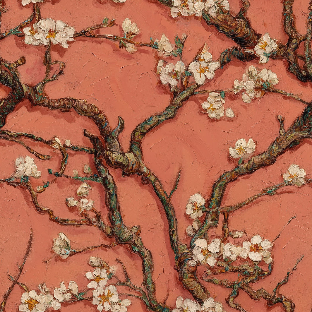 Background White Wallpaper Spring Blossoms Branch Decorative Mural pattern artwork