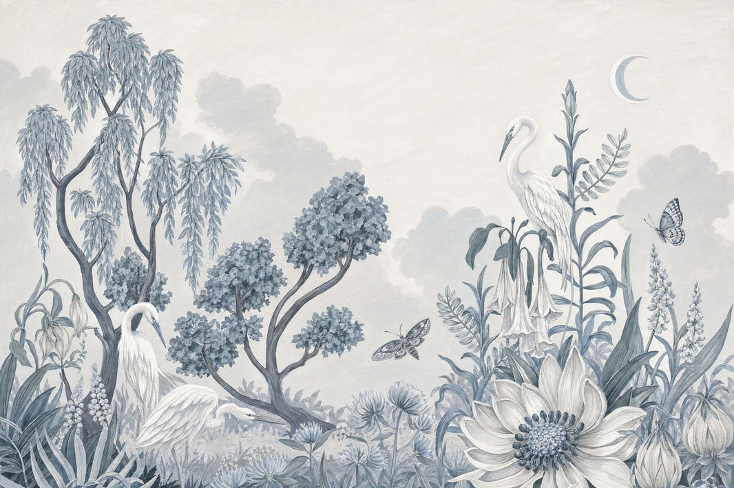 White Background Wallpaper Neutral Watercolor Wall Mural pattern artwork