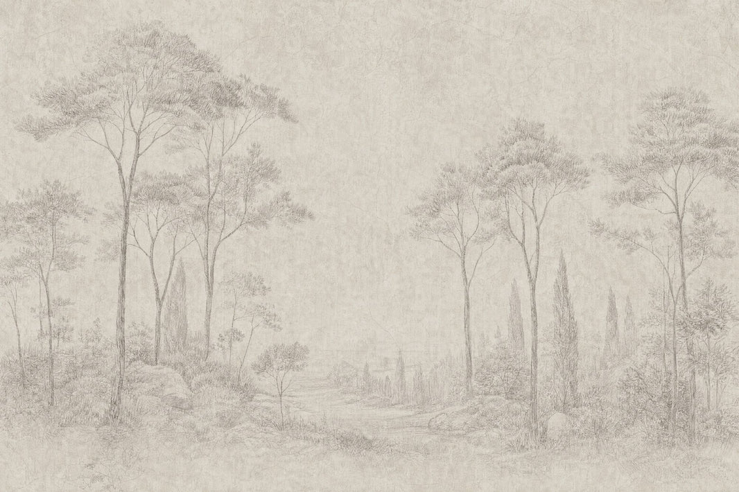 Landscape Wallpaper Toile Removable Trees Wall Decor pattern artwork