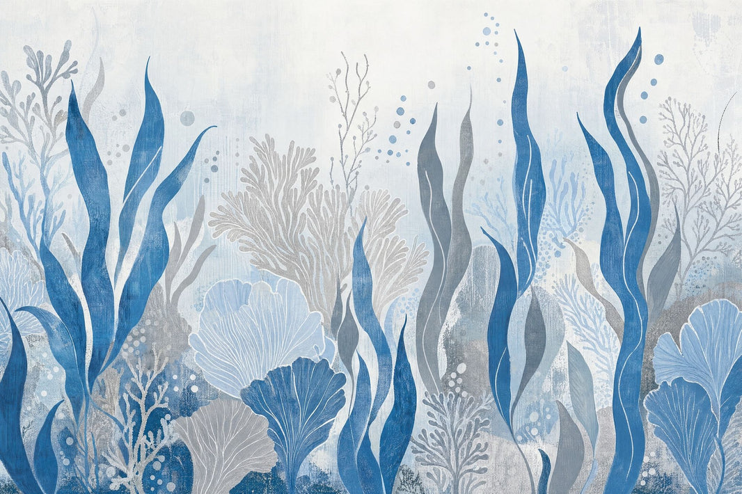 Underwater Wallpaper Seaweed Removable Coral Wall Decor pattern artwork