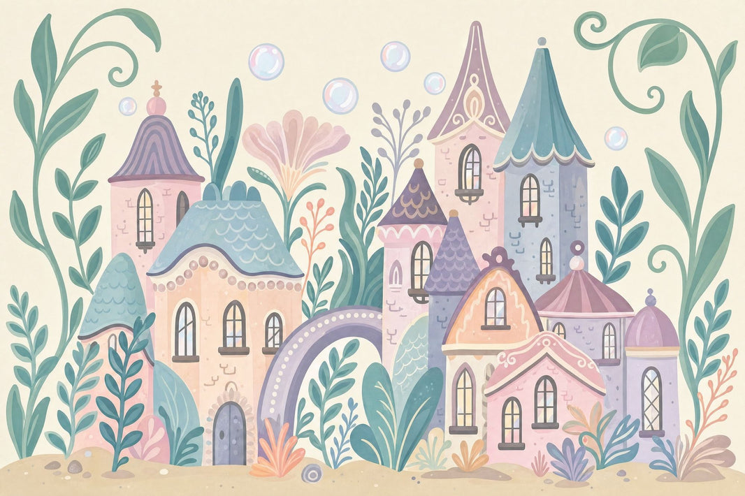 Walls Wallpaper Fairy Tale Removable Pastel Wall Decor pattern artwork