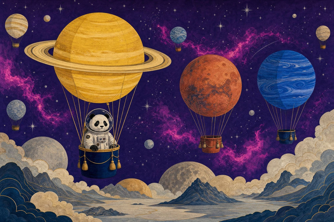 Dark Celestial Wallpaper Space Landscape Removable Whimsical Fantasy Wall Decor pattern artwork